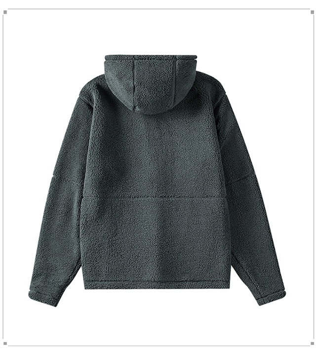 Cotton Velvet Zipper Hoodie