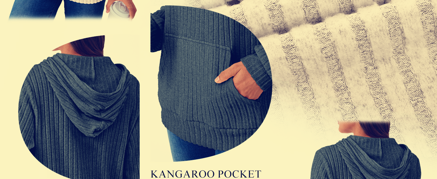 Knitted hoodie sweatshirt