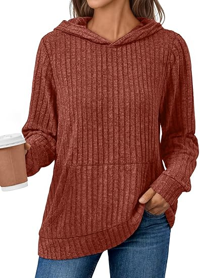 Knitted hoodie sweatshirt