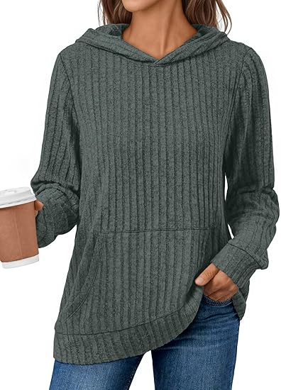 Knitted hoodie sweatshirt