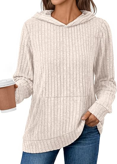Knitted hoodie sweatshirt