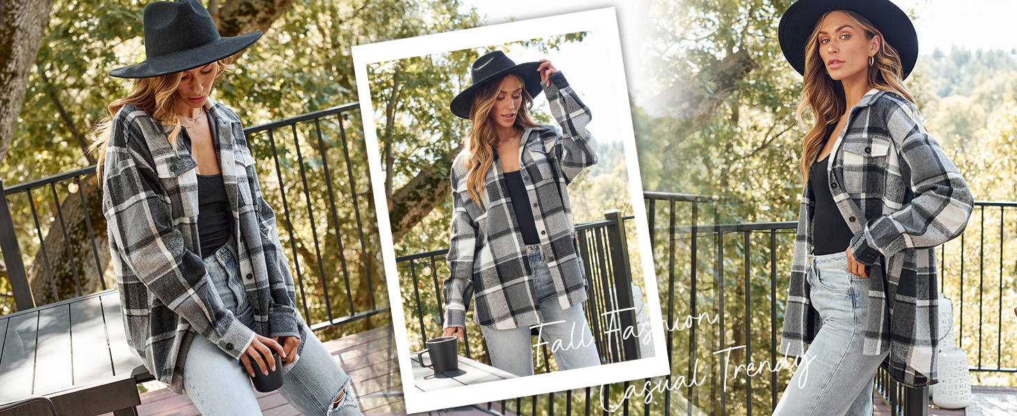 Women's plaid shirt jacket for autumn Women's plaid shirt jacket for autumn
