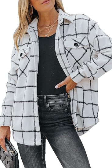Women's plaid shirt jacket for autumn Women's plaid shirt jacket for autumn