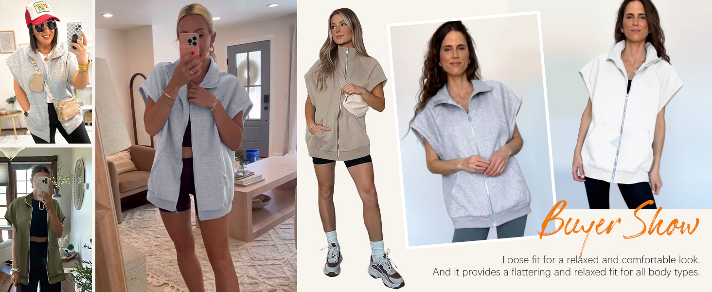 Women's oversized zipper sweatshirt for warmth Women's oversized zipper sweatshirt for warmth
